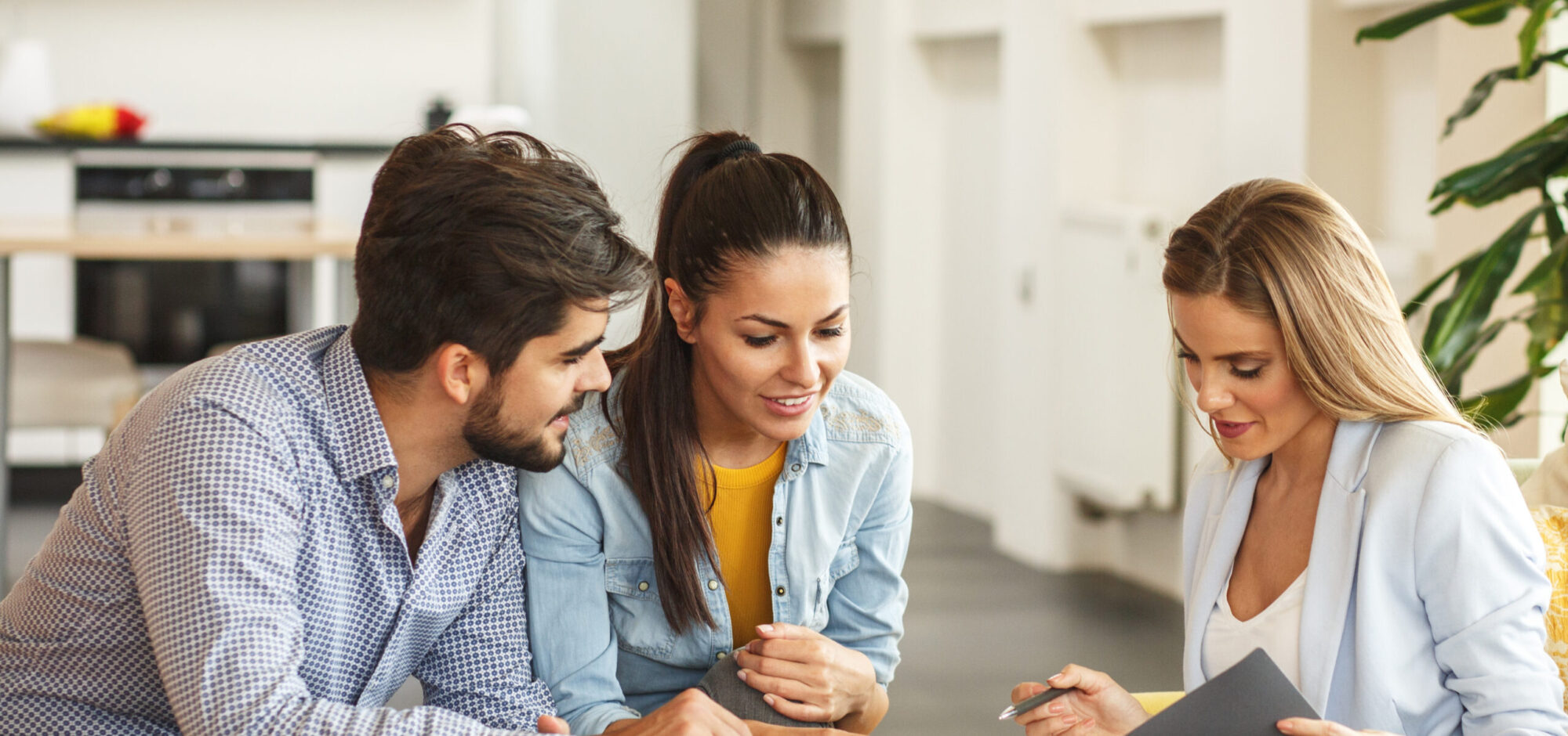Female Real Estate agent offers home ownership and life insuranc