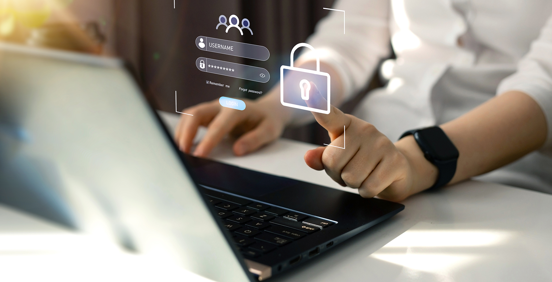 Cybersecurity and protect data privacy. Concept of internet netw